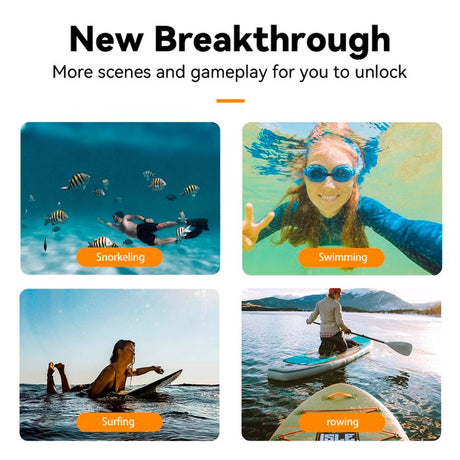 TELESIN Flytande Handtag Fjärrkontroll för GoPro Hero 8 / 9 / 10 / 11 / 12 / 13 - Svart / Orange