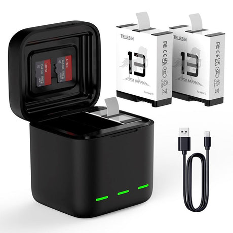 TELESIN Batteri Laddningsfodral för GoPro Hero 13 - Svart