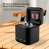 TELESIN Batteri Laddningsfodral för GoPro Hero 13 - Svart