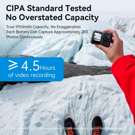 TELESIN Stamina Batteri till GoPro Hero 13 - Vit