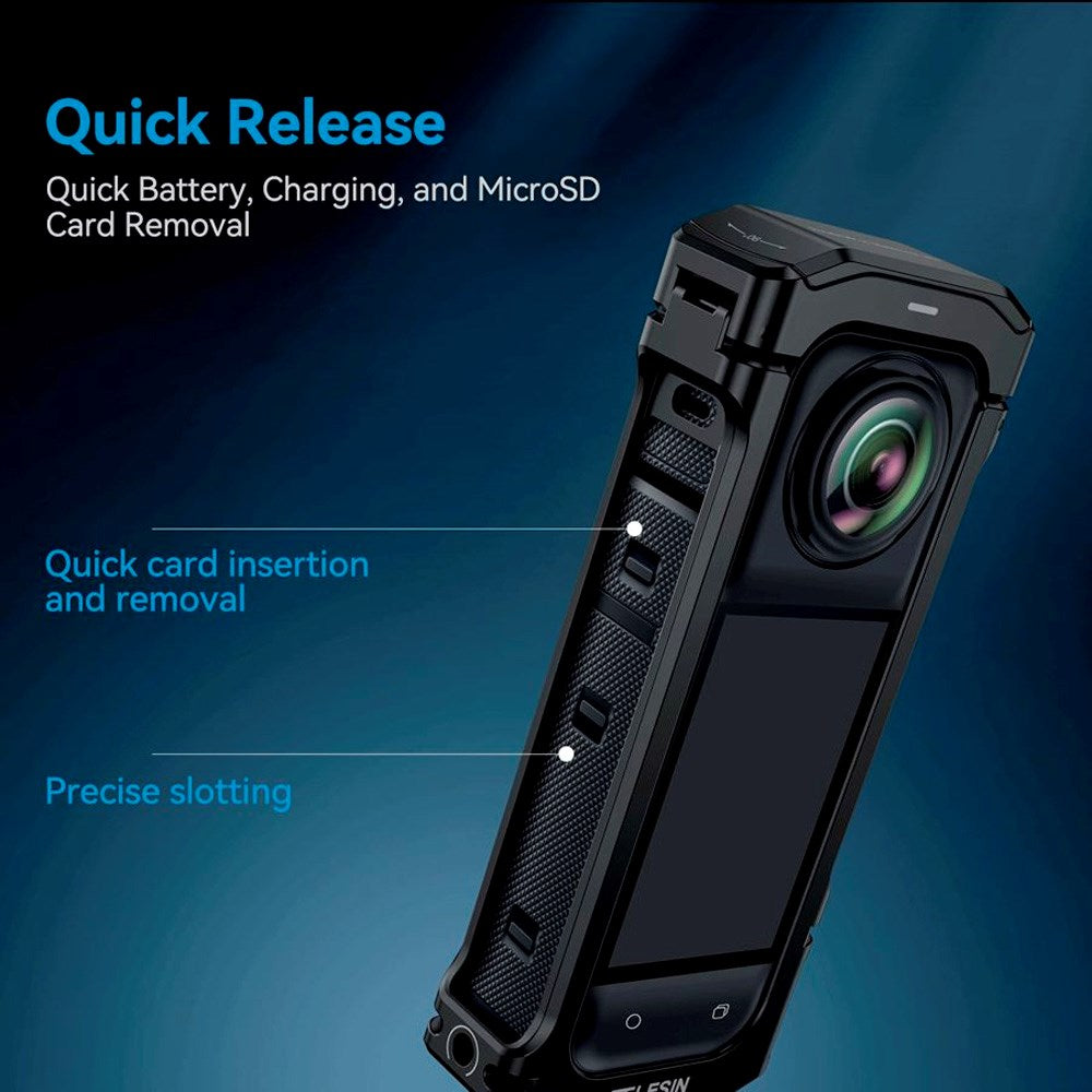 TELESIN Metal Cage för Insta360 X4 - Svart