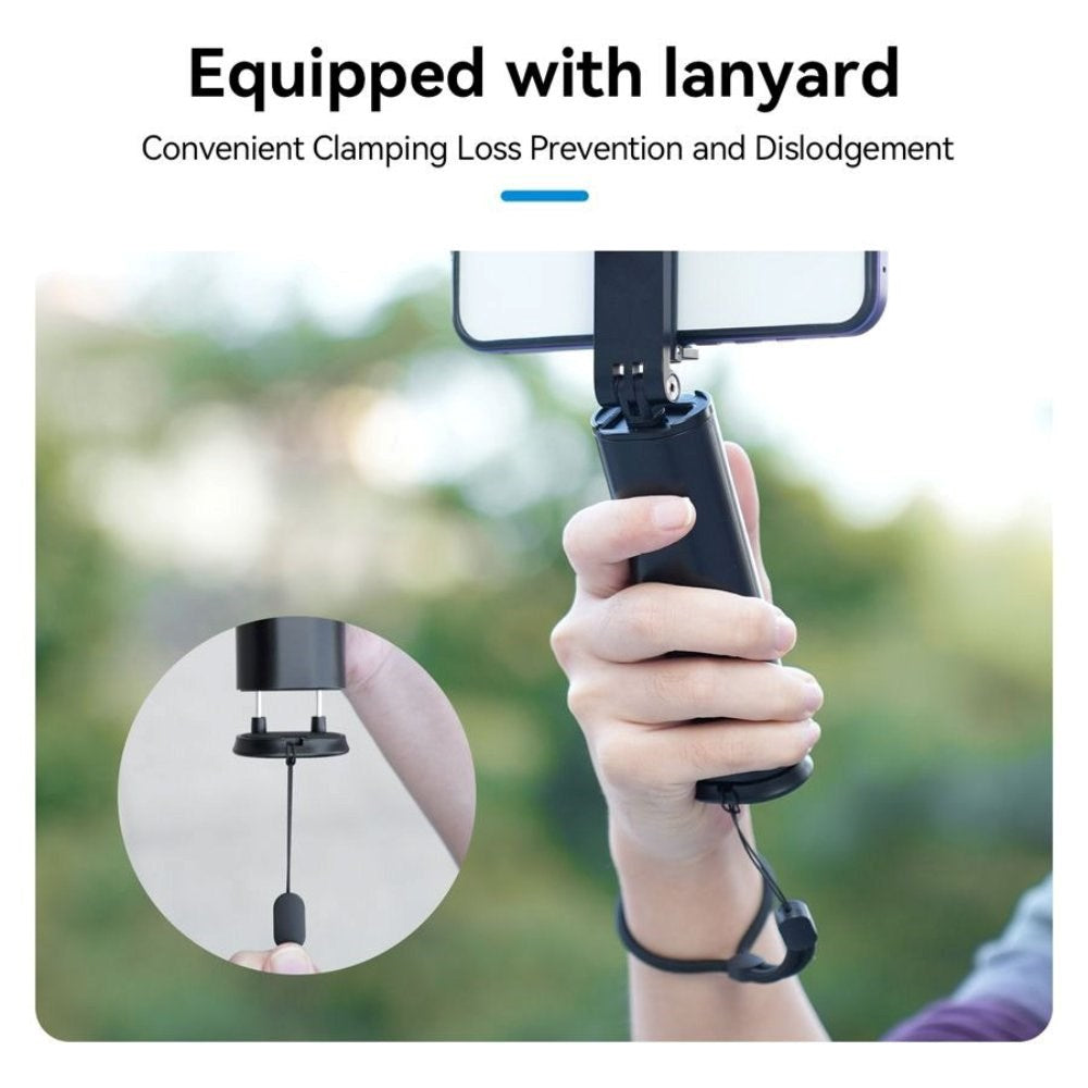 TELESIN Magnetisk Selfiepinne med Bluetooth Knapp - MagSafe Kompatibel - Svart