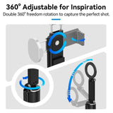 TELESIN Magnetisk Selfiepinne med Bluetooth Knapp - MagSafe Kompatibel - Svart