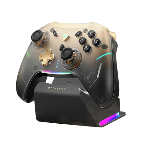 Machenike G5Pro Premium Edition Trådlös Controller m. Laddningsstation - Svart / Guld