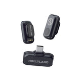 Hollyland LARK A1 Mini Duo Trådlös Mikrofon med 1 x USB-C RX - Svart
