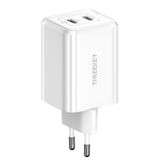 Threekey PD 35W USB-C GaN Snabbladdare för Vägg med 2 x USB-C - Vit