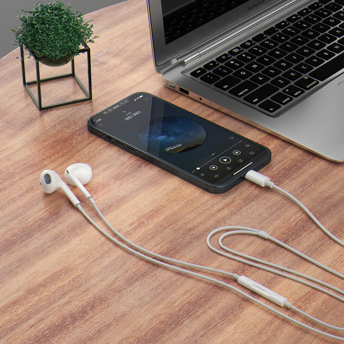 In-ear Hörlurar Dudao med Lightning - Vit