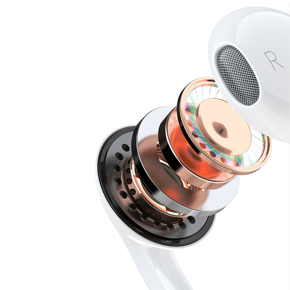 In-ear Hörlurar Dudao med Lightning - Vit