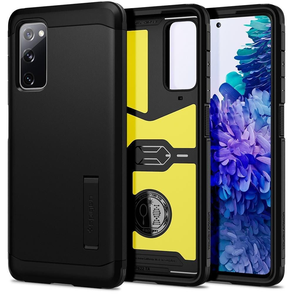 Samsung Galaxy S20 Fe / S20 Fe (5G) Spigen Tough Armor Case m. Stativfunktion - Svart