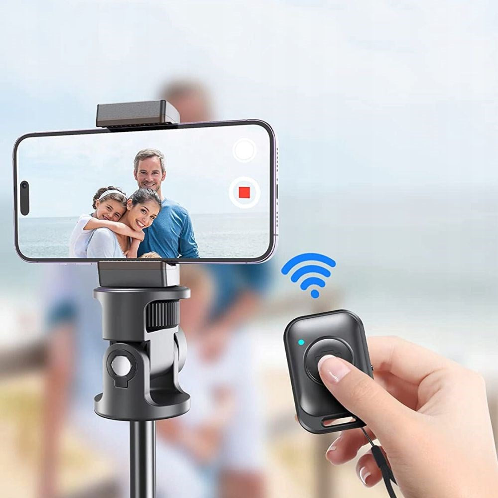 Tech-Protect L03S Kompakt Selfie Stick med Stativ & Bluetooth - Svart