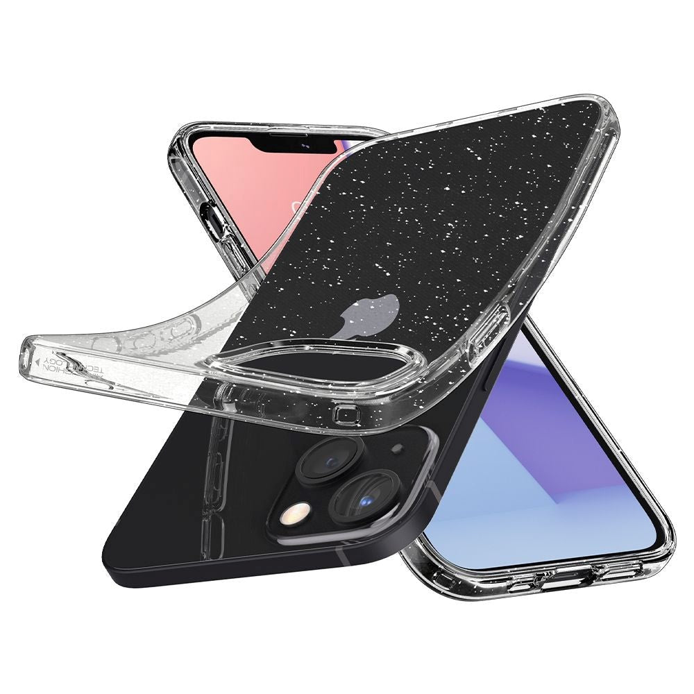 iPhone 13 Spigen Liquid Crystal Skal - Glitter / Transparent