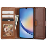 Samsung Galaxy A34 (5G) Tech-Protect Flip Wallet m. Plånbok - Brun