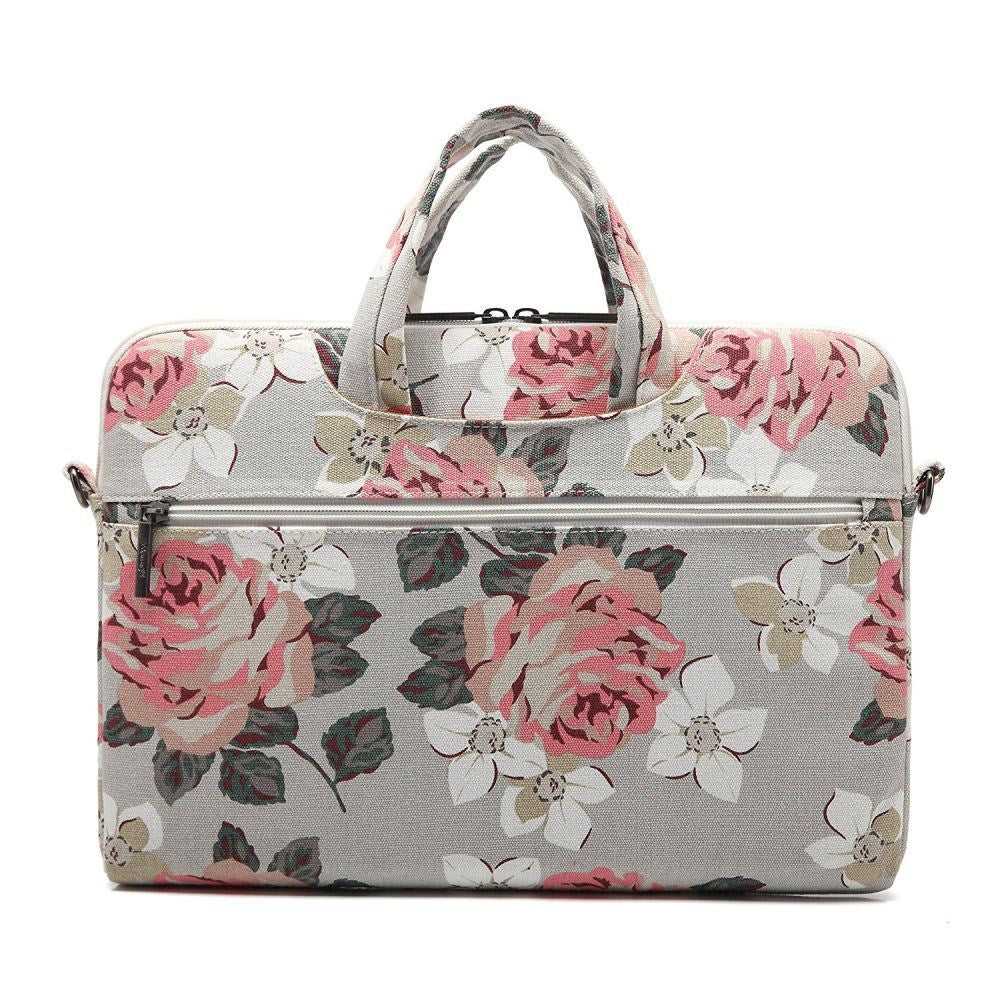 MacBook 15" / Laptop 15.6" Canvaslife Briefcase Väska - White Rose