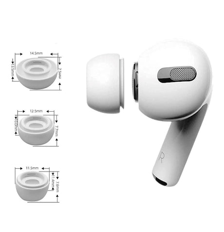 Tech-Protect Silikon EarBuds för AirPods Pro (1st och 2nd Gen) - 3 styck - Vit