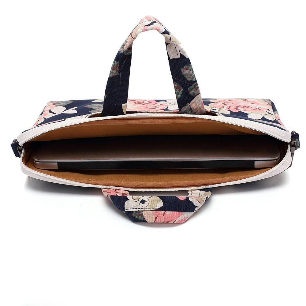 MacBook 13-14" / Laptop 13-14" Canvaslife Briefcase Väska - Navy Rose