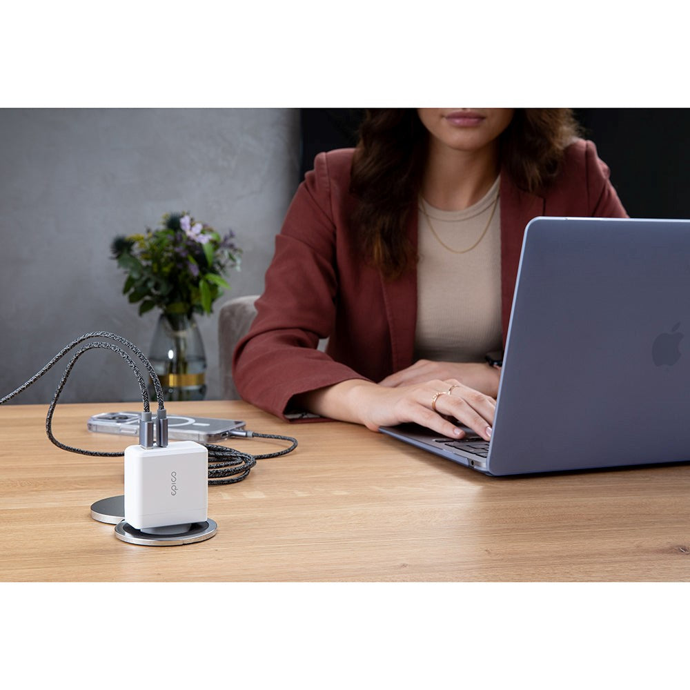 Epico Väggladdare PD 65W GaN m. USB-C & USB-A - Vit