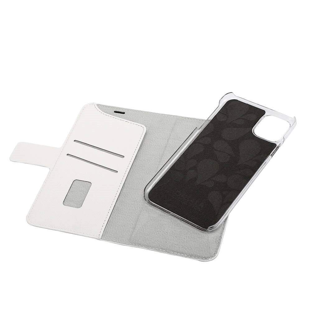 iPhone 12 / 12 Pro Onsala Collection Wallet Plånboksfodral - Saffiano White