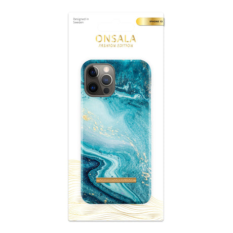 iPhone 13 Mini GEAR ONSALA Fashion Collection Skal - Blue Sea Marble