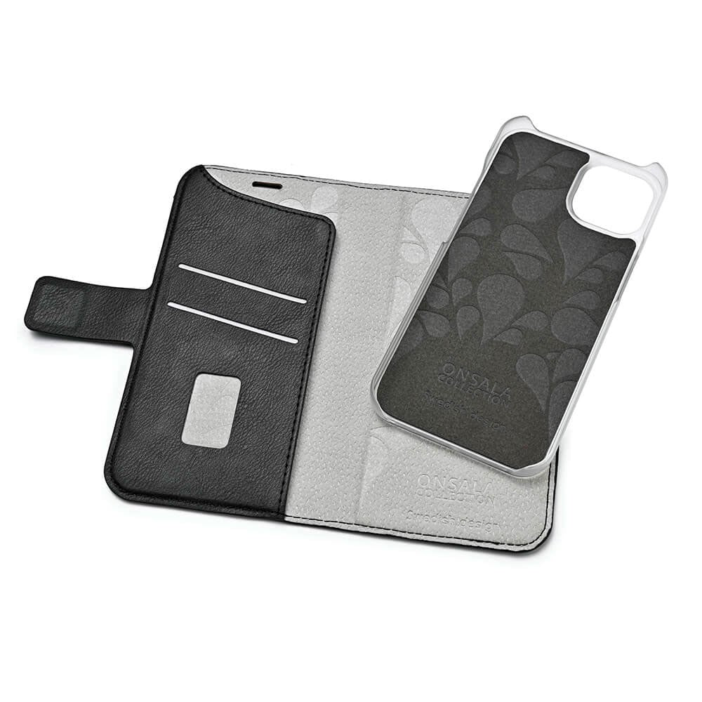 iPhone 15 Plus GEAR ONSALA Fashion Collection Plånboksfodral med Magnet - MagSafe-Kompatibel - Midnight Black