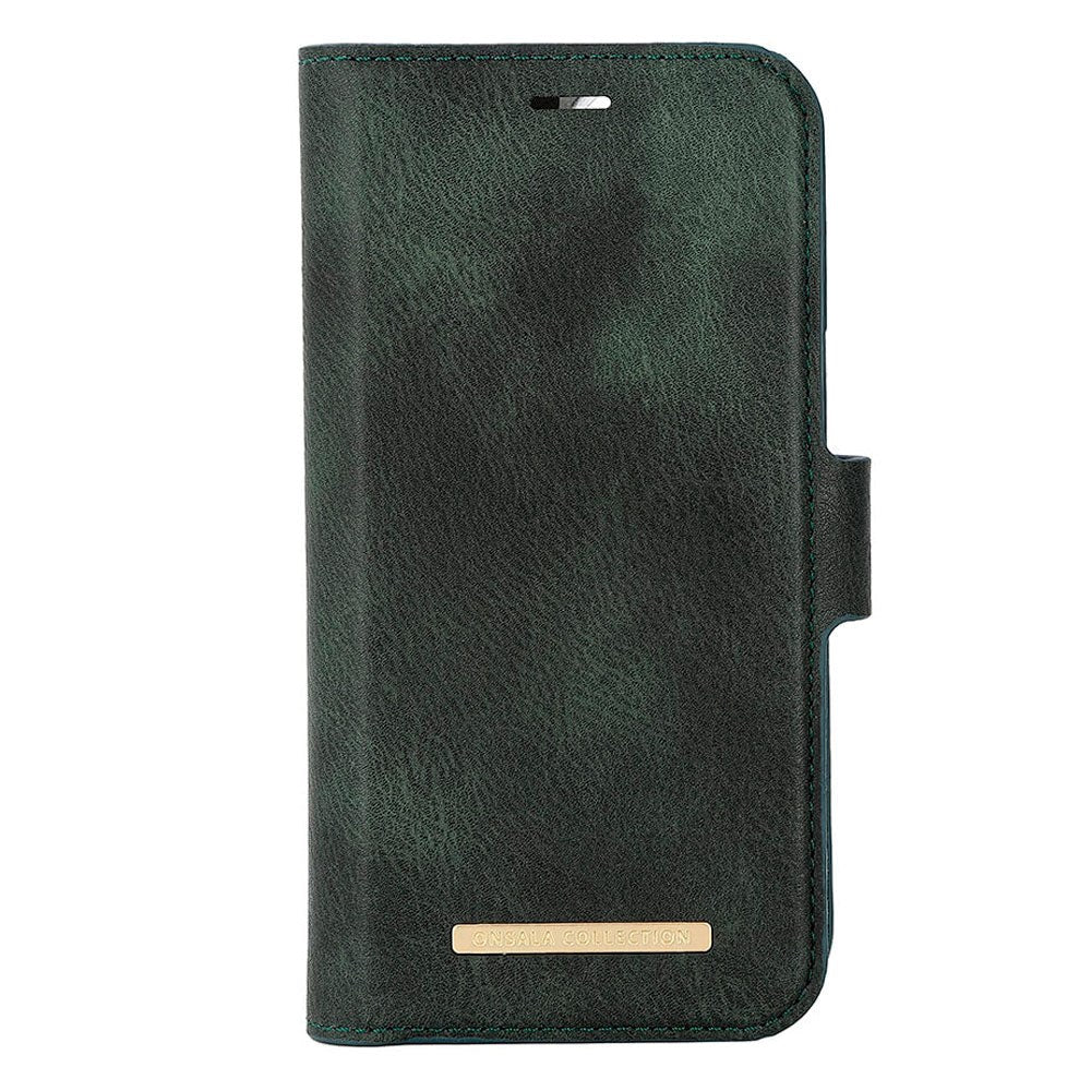 iPhone 15 GEAR ONSALA Fashion Collection Plånboksfodral med Magnet - MagSafe-Kompatibel - Dark Green