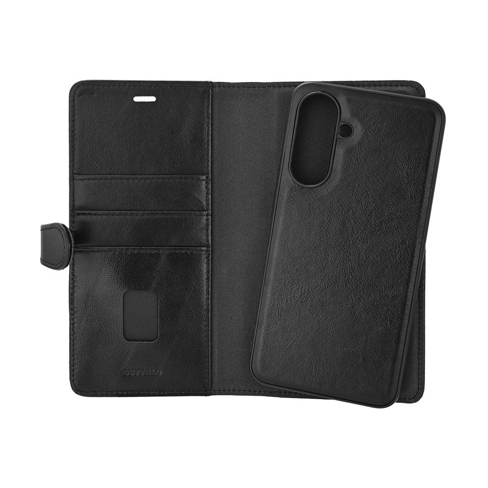 Samsung Galaxy A57 Buffalo 2-i-1 Äkta Läder Fodral - Svart