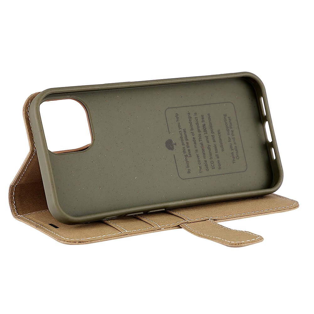 iPhone 13 GEAR ONSALA Eco Wallet - Nedbrytbart Plånboksfodral - Sand