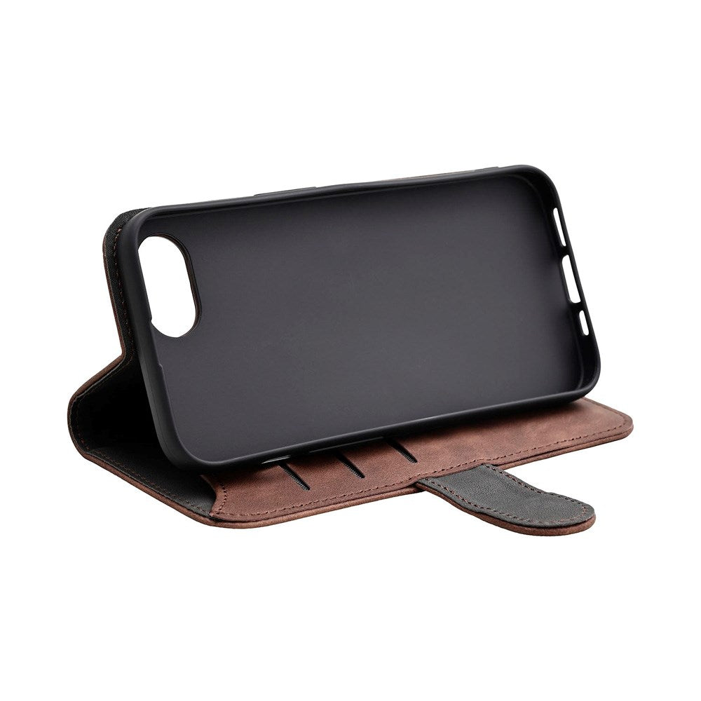 iPhone 16e GEAR Konstläder Flip Fodral - MagSafe Kompatibel - Brun