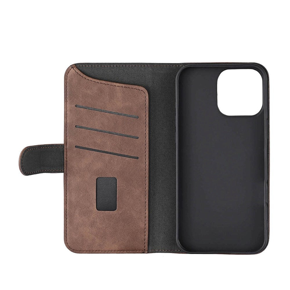 iPhone 16 Pro Max GEAR Wallet - Läder Plånboksfodral 3 Kort - MagSafe Kompatibel - Brun