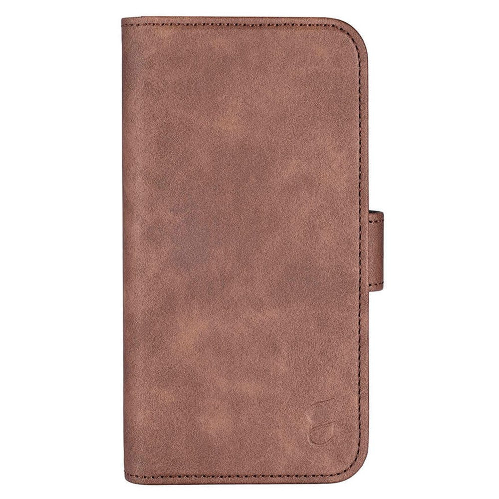 iPhone 16 GEAR Wallet - Läder Plånboksfodral 3 Kort - MagSafe Kompatibel - Brun