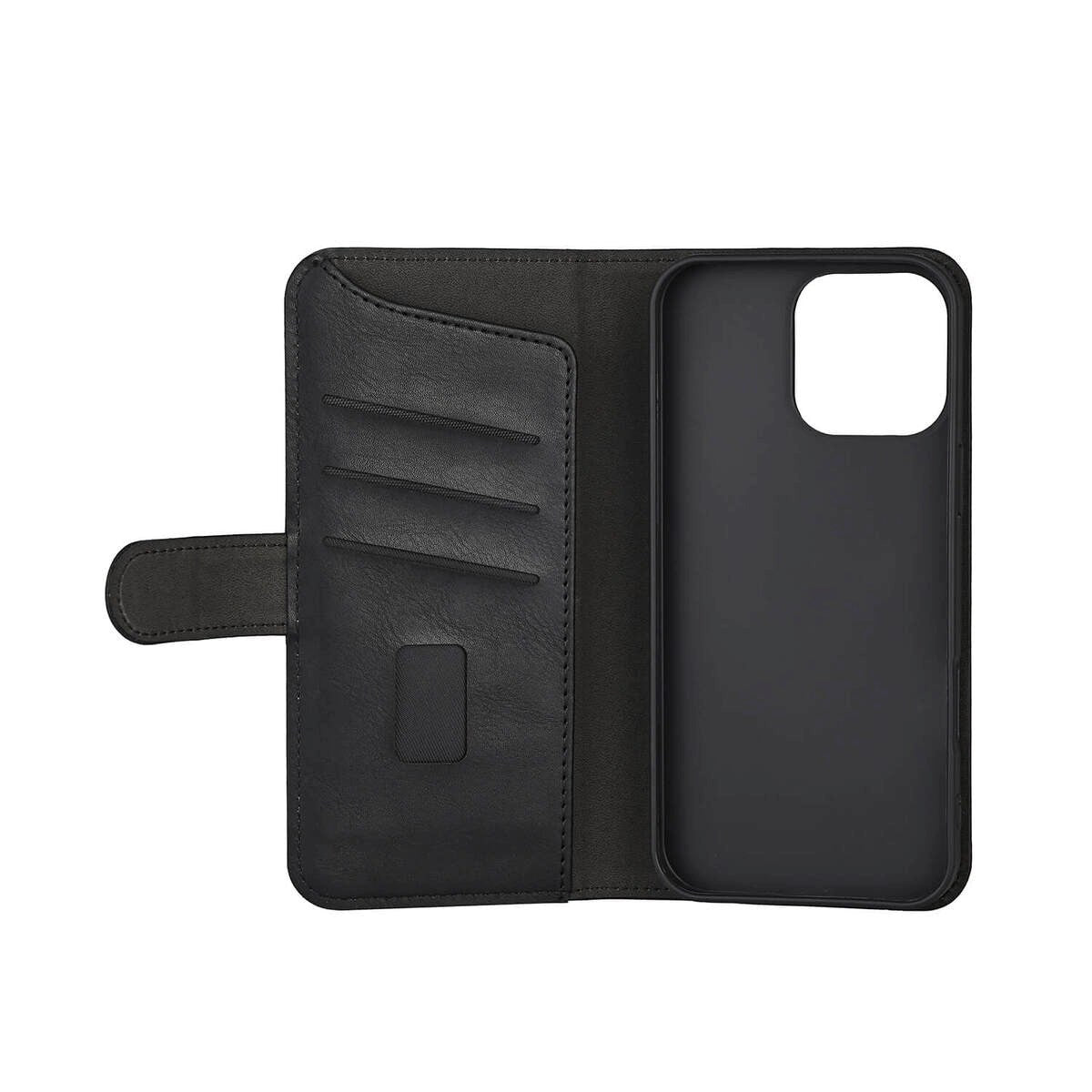 iPhone 16 Pro Max GEAR Wallet - Läder Plånboksfodral 3 Kort - MagSafe Kompatibel - Svart