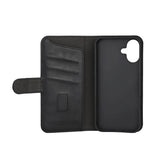 iPhone 16 GEAR Wallet - Läder Plånboksfodral 3 Kort - MagSafe Kompatibel - Svart