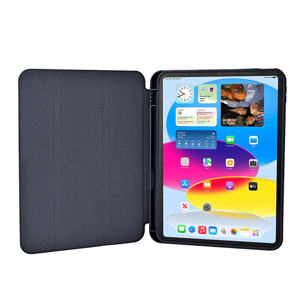 iPad 10.9" (2022) GEAR Pencilpocket Läder Fodral - Mörkblå