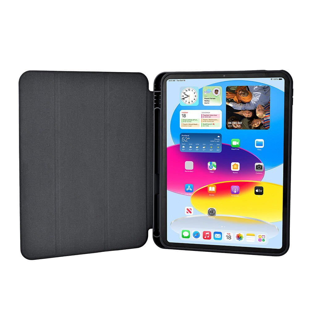 iPad 10.9" (2022) GEAR Pencilpocket Läder Fodral - Svart