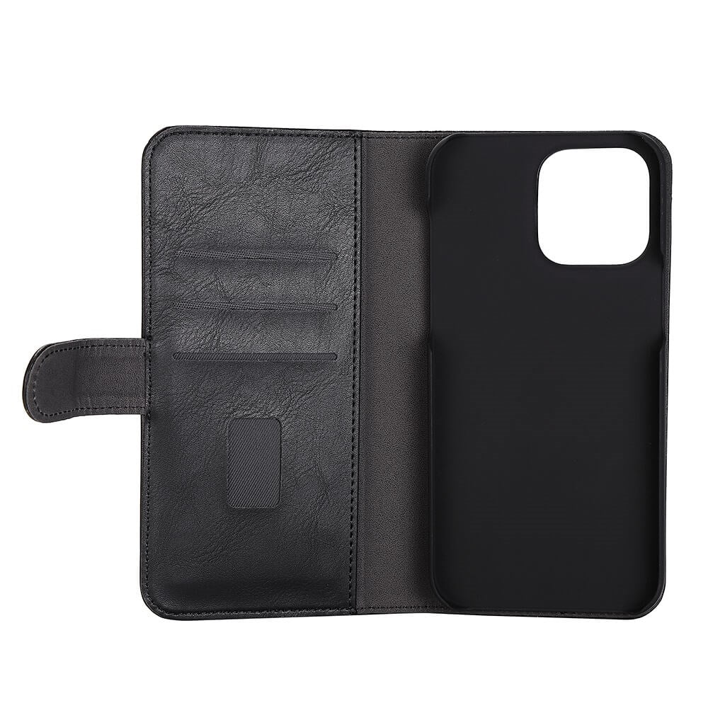 iPhone 14 Pro Max GEAR Wallet 2-i-1 Plånboksfordral Konstläder - Svart