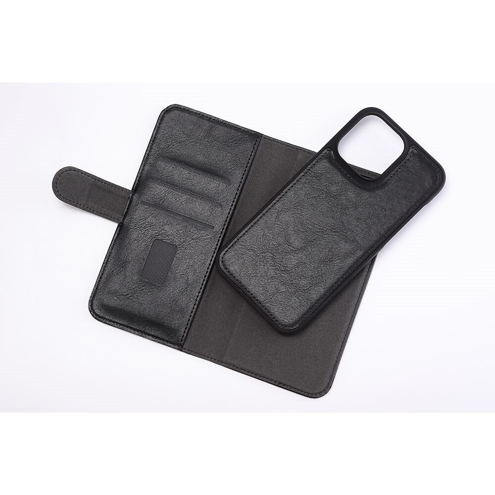 iPhone 14 Pro Max GEAR Wallet 2-i-1 Plånboksfordral Konstläder - Svart