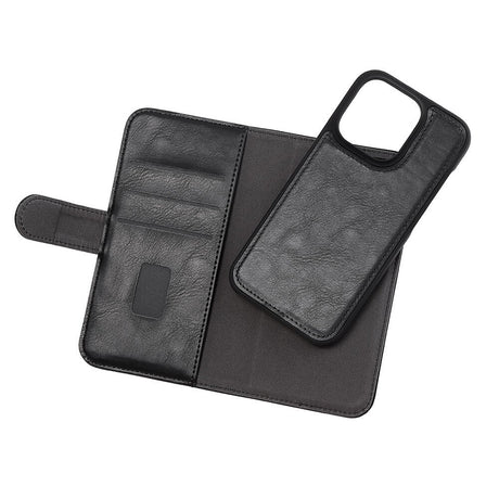 iPhone 14 Pro GEAR Wallet 2-i-1 Plånboksfordral Konstläder - Svart