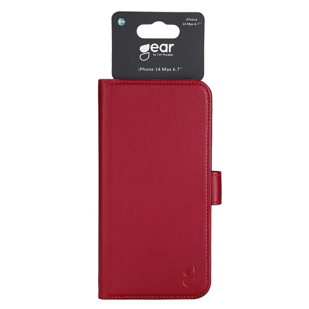 iPhone 14 Plus GEAR Wallet Plånboksfordral - Röd