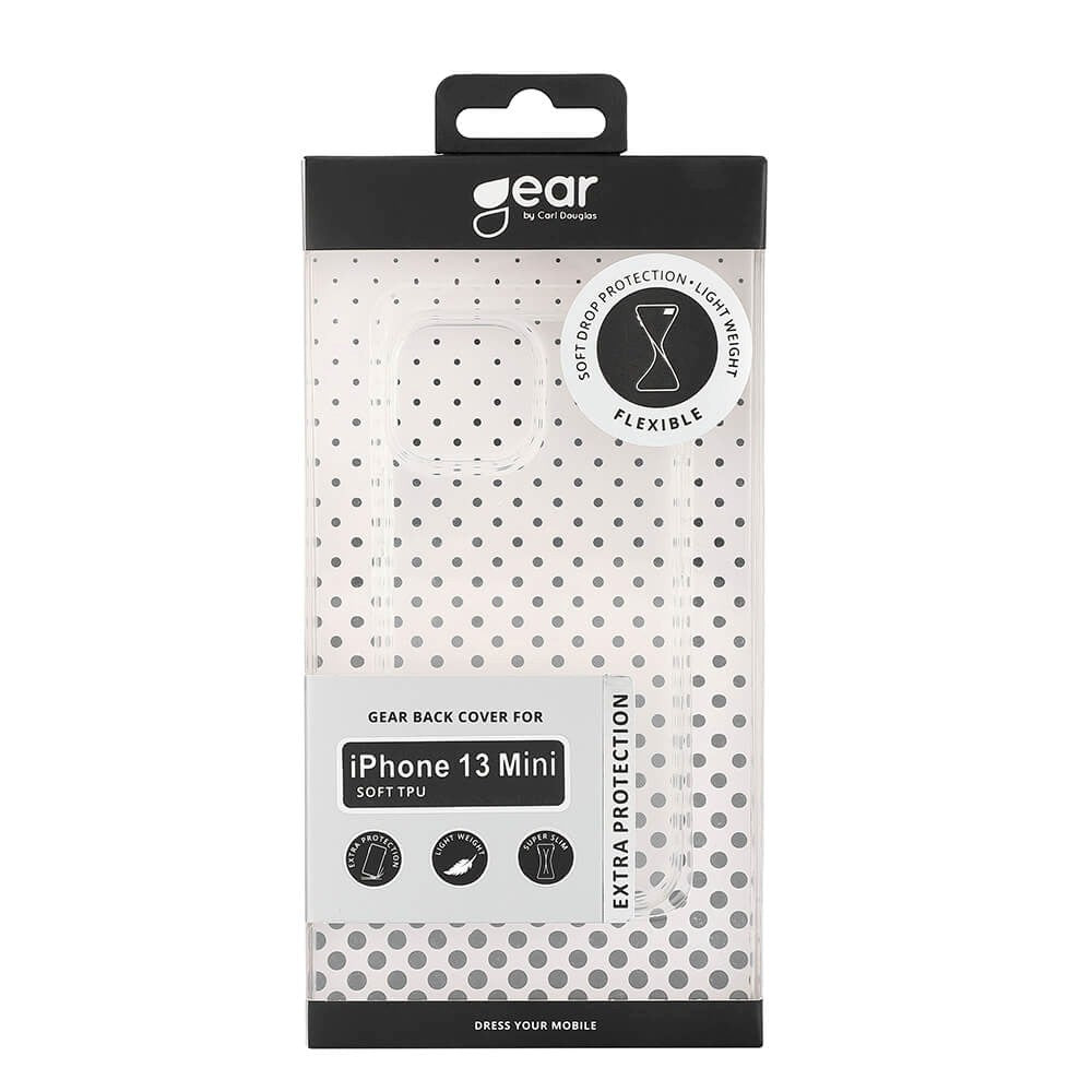 iPhone 13 Mini GEAR Flexibelt Plast Skal - Genomskinlig