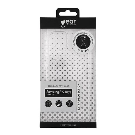Samsung Galaxy S22 Ultra GEAR Flexibelt Plast Skal - Genomskinlig