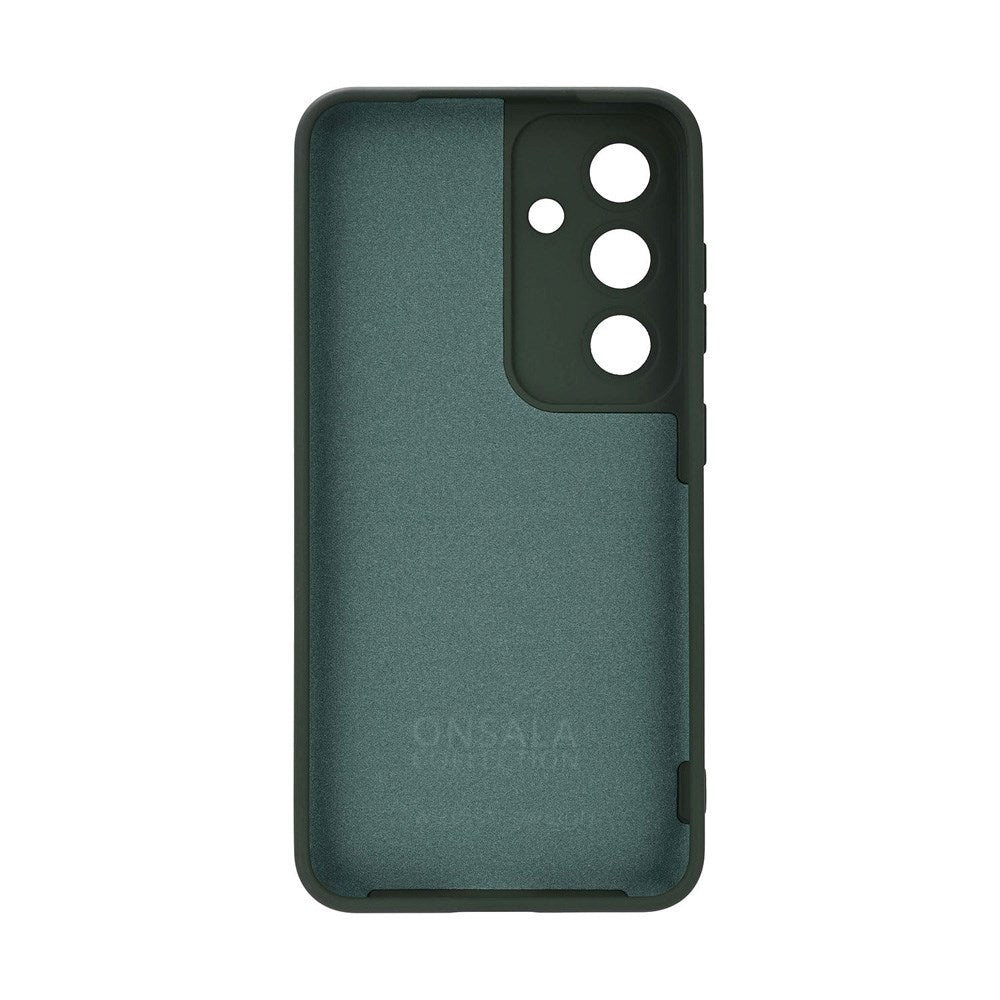 Onsala Samsung Galaxy S25 Silikon Touch Skal - Olive Green