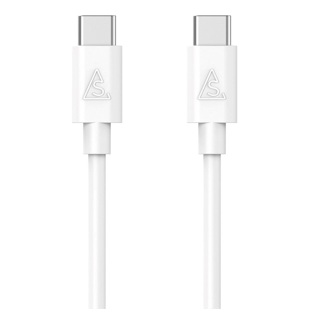 Smartline (3A/15W) USB-C till USB-C-kabel 1 m. - Vit