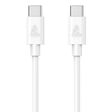 Smartline (3A/15W) USB-C till USB-C-kabel 1 m. - Vit