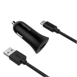 Smartline 12W Billaddare med USB-C Kabel 1m - Svart