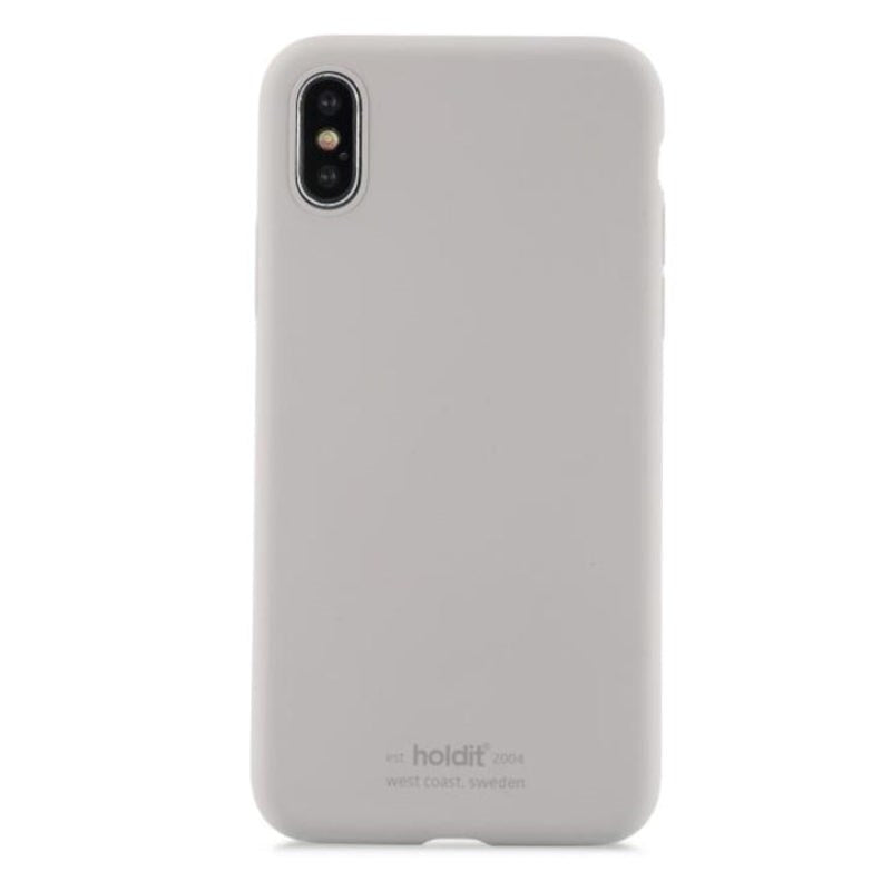 Holdit iPhone X / Xs mjuk beröringssilikonfodral - grå