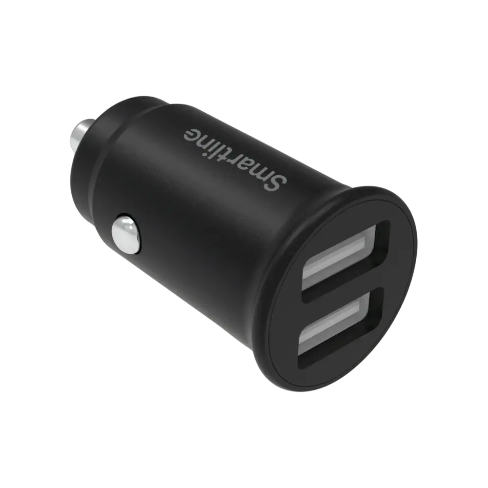 Smartline Bilopladdare m. 2x USB-A – Svart