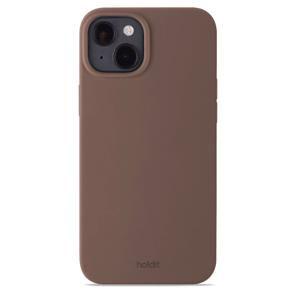 iPhone 14 Plus Holdit Soft Touch Skal Silikon - Dark Brown