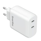 Smartline Snabbladdare 35W PD 2 x USB-C - Vit