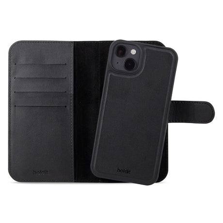 Holdit iPhone 15 Plus Wallet Case Magnet Plus - Plånboksfodral - Black