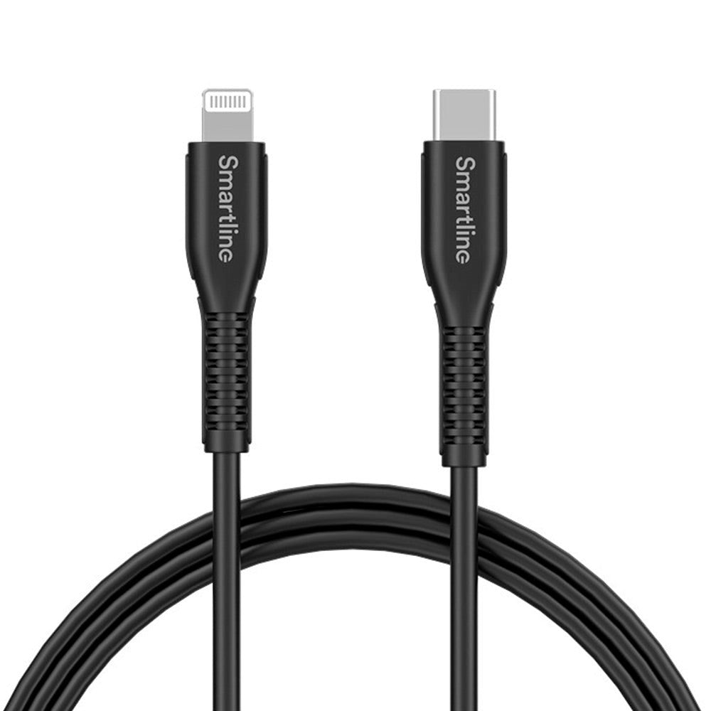 Smartline Strong 15W USB-C till Lightning-Kabel 2 Meter - Svart