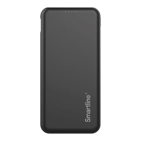 Smartline 22,5W Powerbank - 1 x USB-A (QC) & 2 x USB-C (PD) - 10000 mAh - Svart